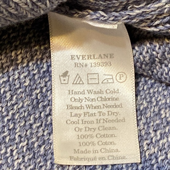 EVERLANE Light Blue Fine Knit Crew Neck Sweater - Picture 7 of 10